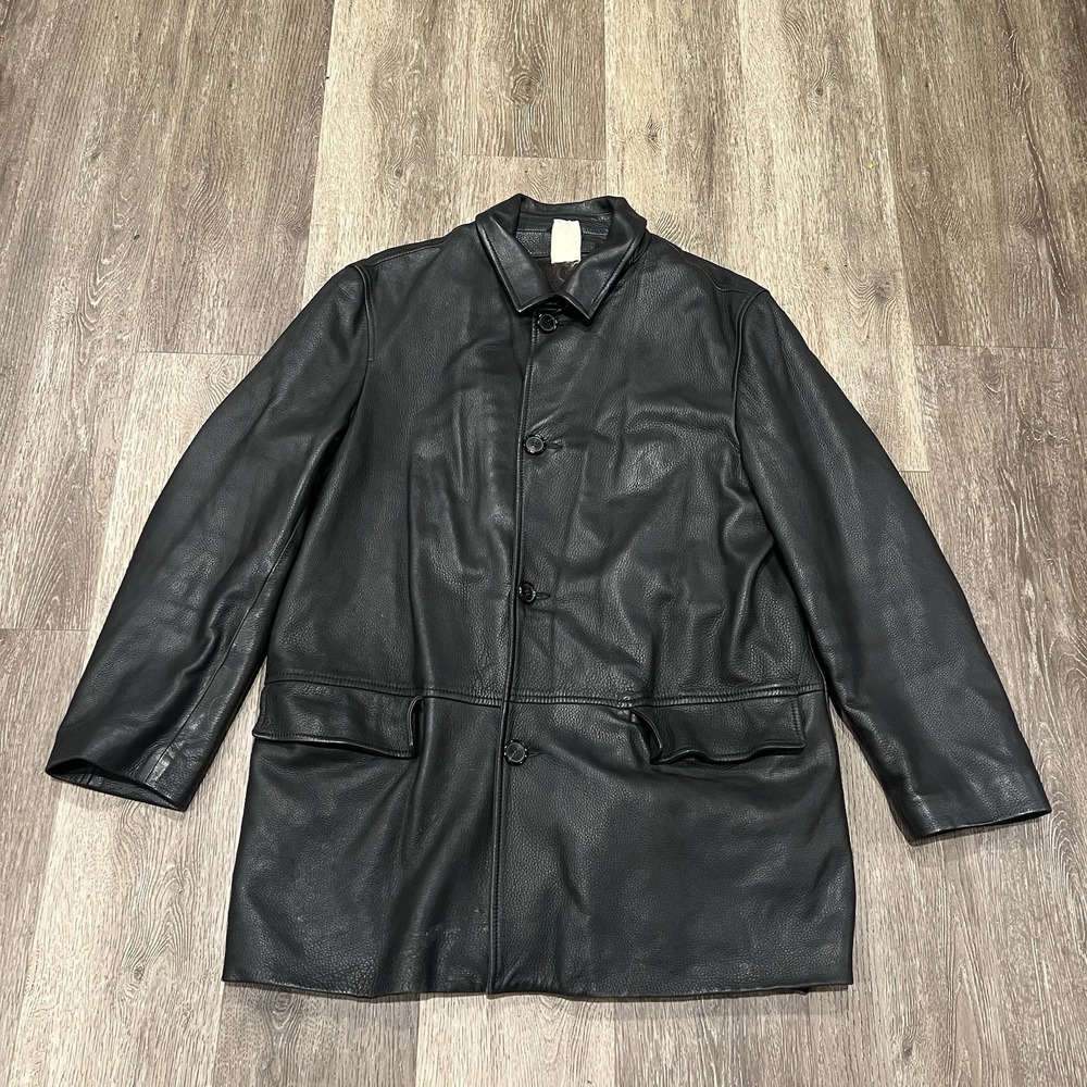 Luigi Borrelli Napoli Genuine Deer Leather Jacket Adult Size 50 Cashmere Liner